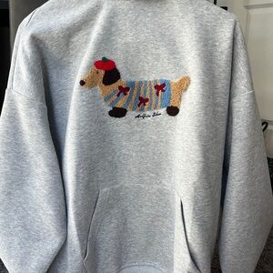 Aelfric Eden Gray Sweatshirt with Colorful Dachshund